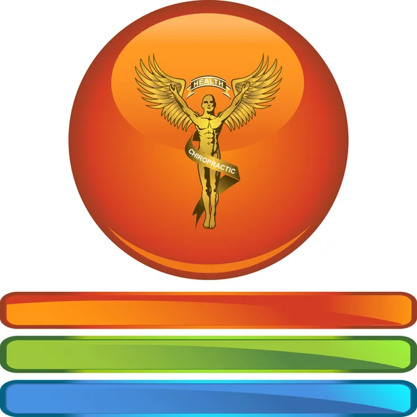 Chiropraktyka Symbol tkanina ikona — Wektor stockowy