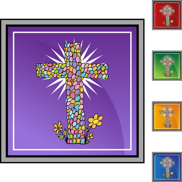 Icono web de Easter Cross — Archivo Imágenes Vectoriales