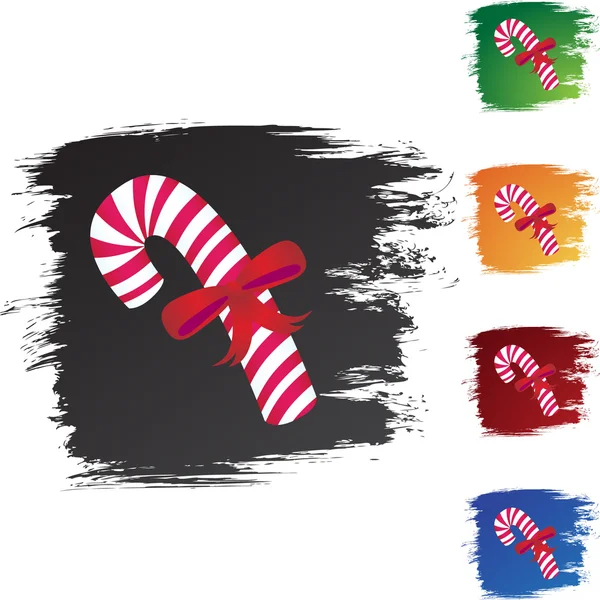 Canne à bonbons bouton — Image vectorielle