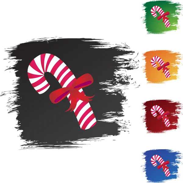 Candy Cane tlačítko — Stockový vektor