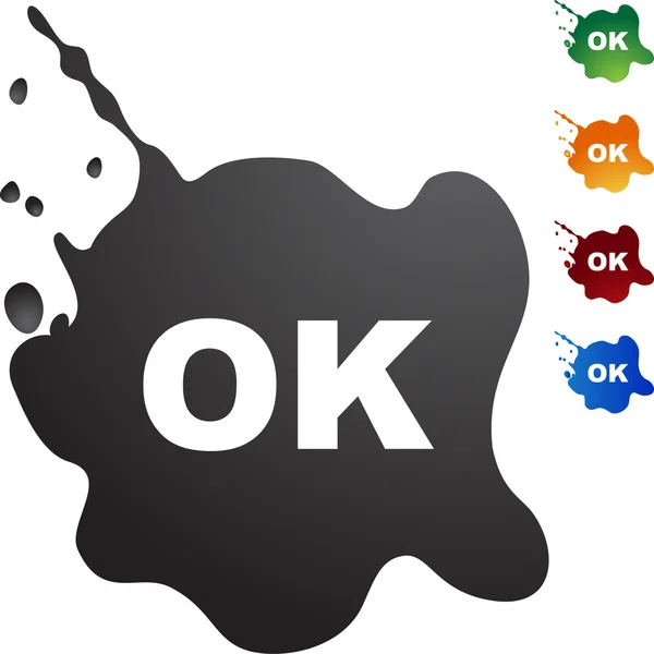 Ok icona web — Vettoriale Stock