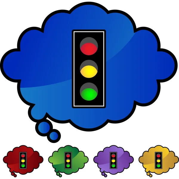 Traffic Light web button — Stock Vector