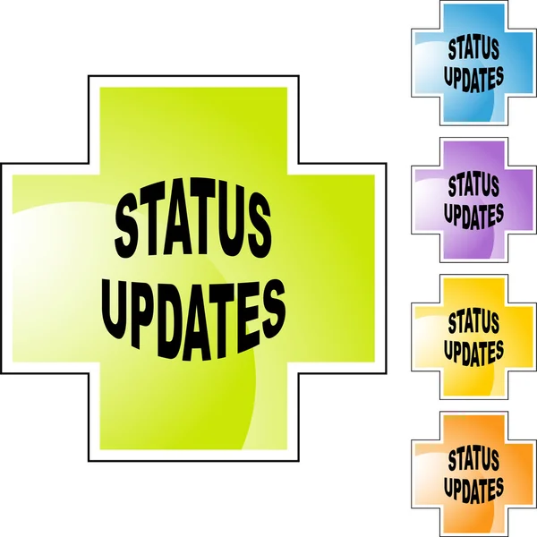 Atualizações de status botão web —  Vetores de Stock