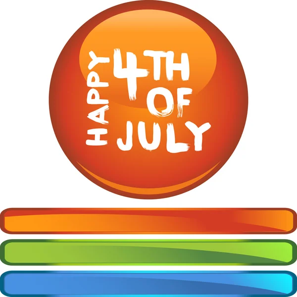 Happy Fourth July web icon — Stock Vector