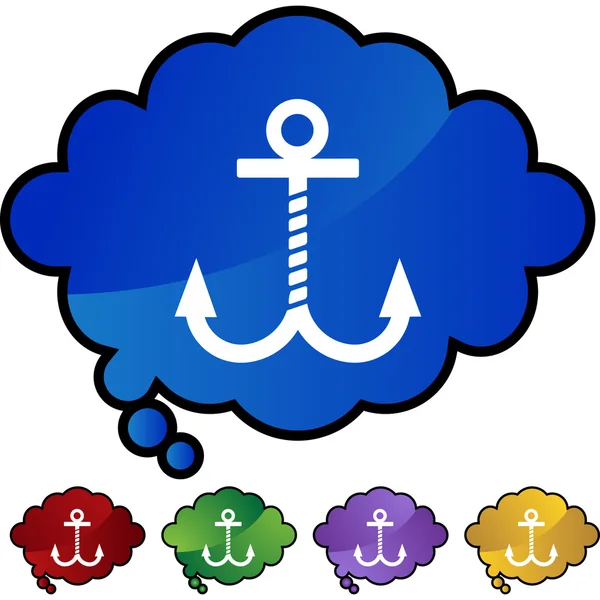 Boat Anchor web icon — Stock Vector