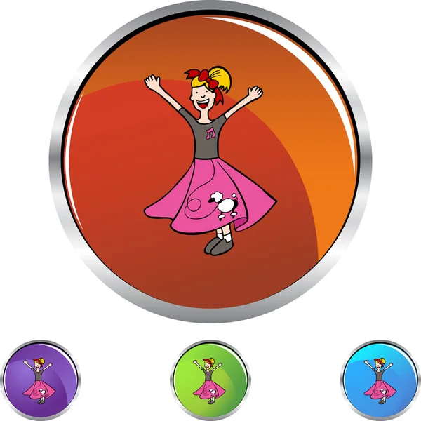 Girl fino köpeği etek düğme kümesi