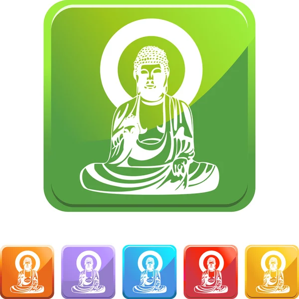 Icona web di Buddha — Vettoriale Stock