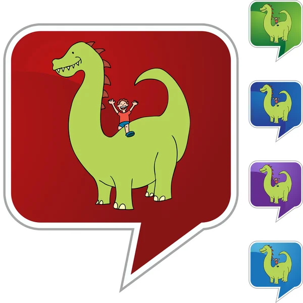 Dinosaurio icono web — Archivo Imágenes Vectoriales