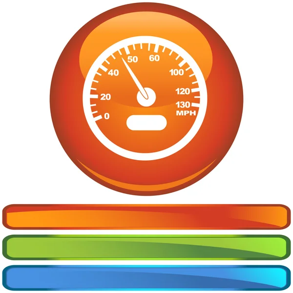 Speedometer web icon — Stock Vector