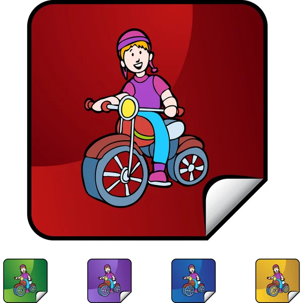 Motorfiets web pictogram — Stockvector