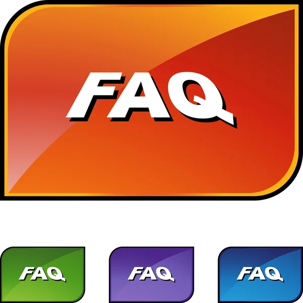 FAQ icono web — Vector de stock