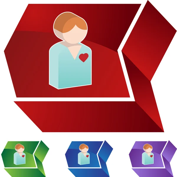 Srdce pacienta web ikony — Stockový vektor