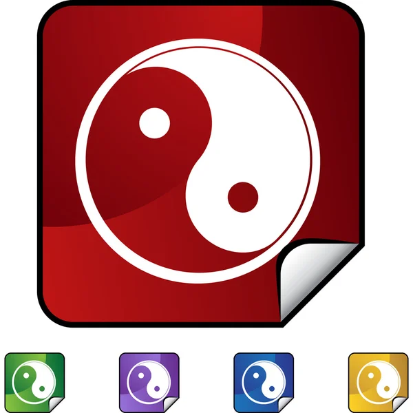 Yin Yang web pictogram — Stockvector