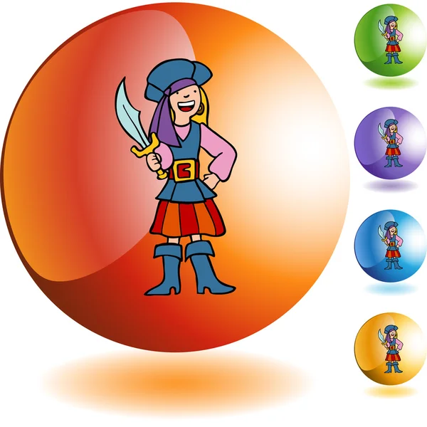 Korsan kız düğmesi