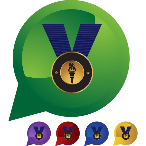 Gouden medaille web pictogram — Stockvector