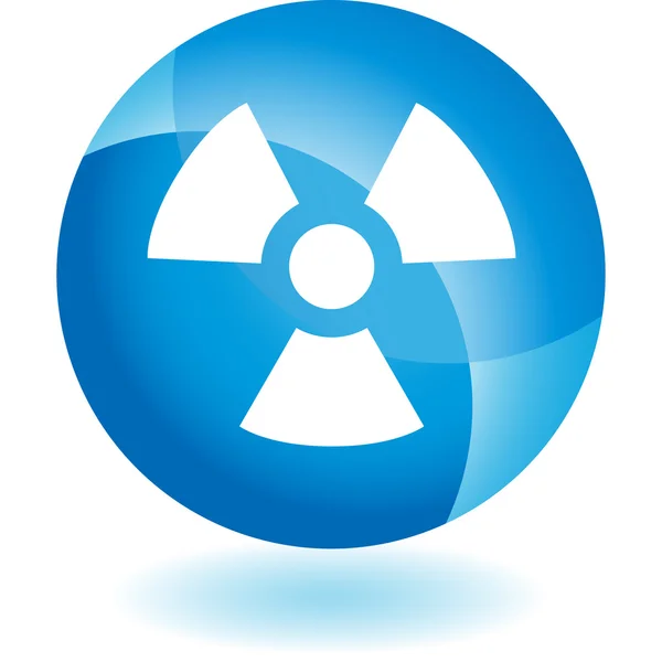 Radioaktivní varovná ikona webu — Stockový vektor