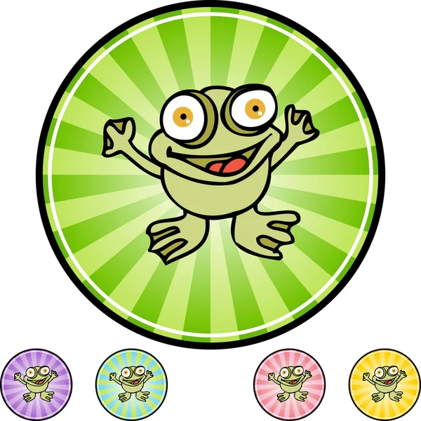 Frosch-Webbutton — Stockvektor