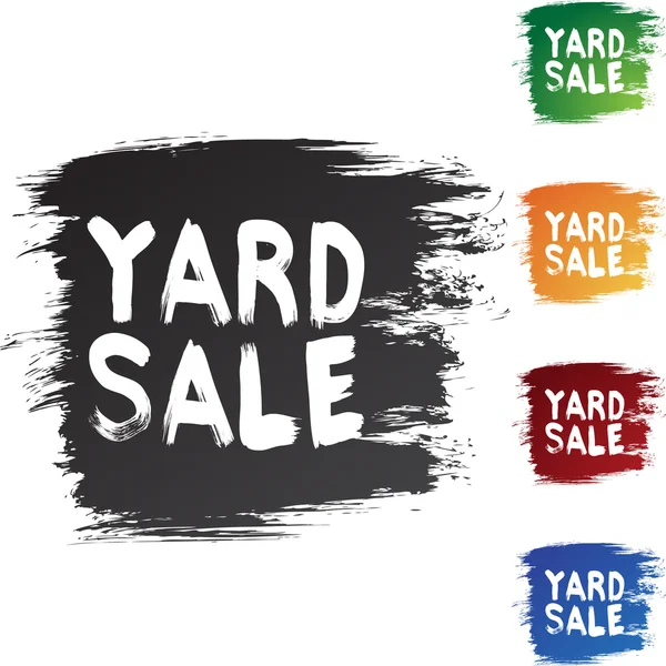 Yard Sale kleurrijke pictogrammen — Stockvector