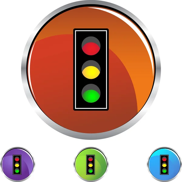 Веб кнопка Traffic Light — стоковий вектор