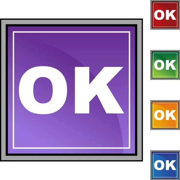 Ok icono web — Archivo Imágenes Vectoriales