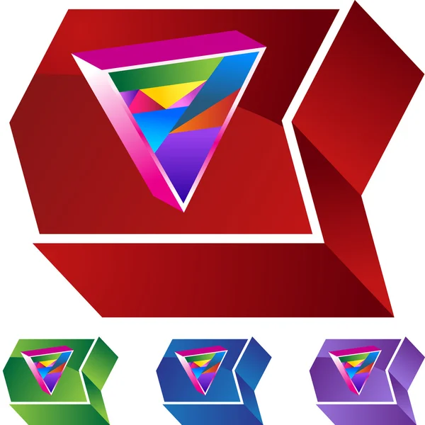 Кнопка піктограми гей- трикутника — стоковий вектор