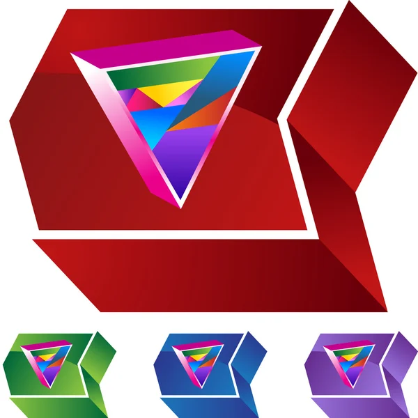 Homosexual triángulo icono botón — Vector de stock