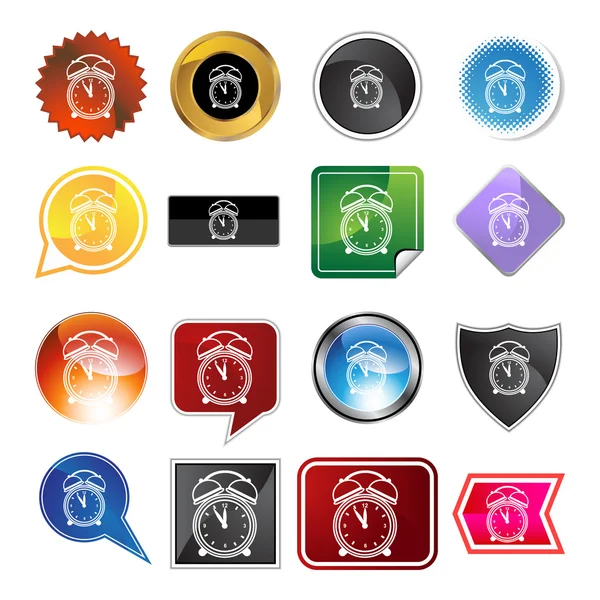 Alarm clock Variety Icon Set — Stock Vector