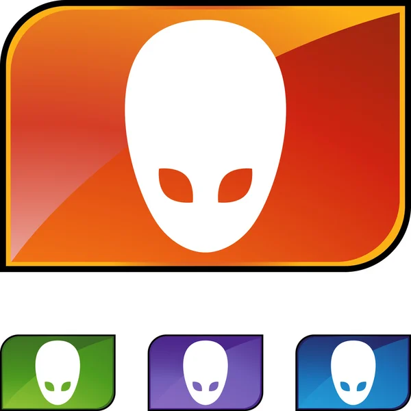 Alien ícone web extraterrestre — Vetor de Stock