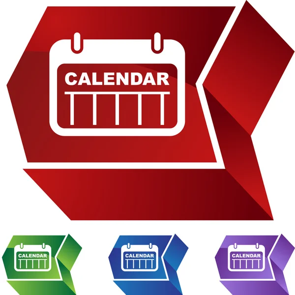 Calendario pluma conjunto — Vector de stock