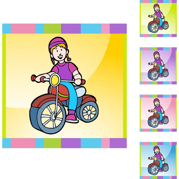 Motosiklet web simgesi — Stok Vektör