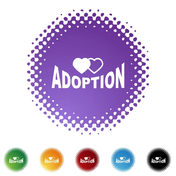 Adoption web button — Stock Vector