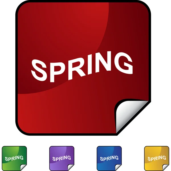 Spring web button — Stock Vector