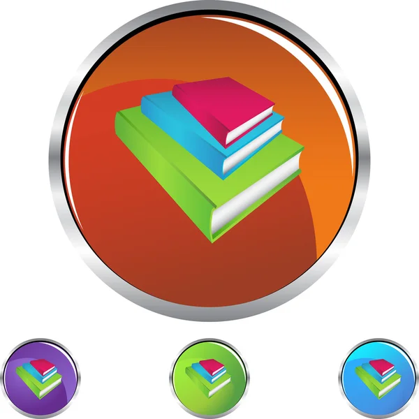 Libro Pila icono web — Vector de stock