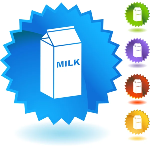 Milk web button — Stock Vector