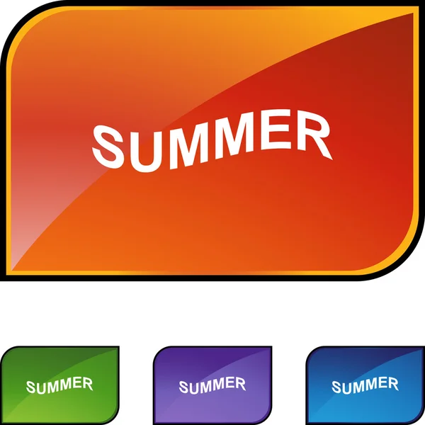 Zomer web knop — Stockvector