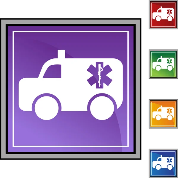 Ambulanspersonal spindelväv ikonen — Stock vektor