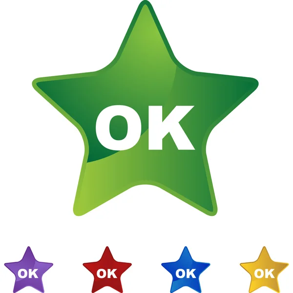 Ok ícone web —  Vetores de Stock