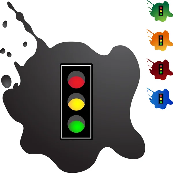 Webové tlačítko semaforu — Stockový vektor