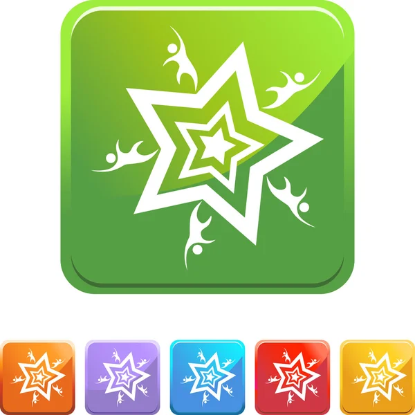 Star Team icon — Stock Vector