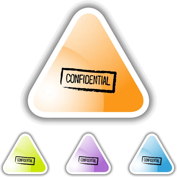 Icono web confidencial — Vector de stock