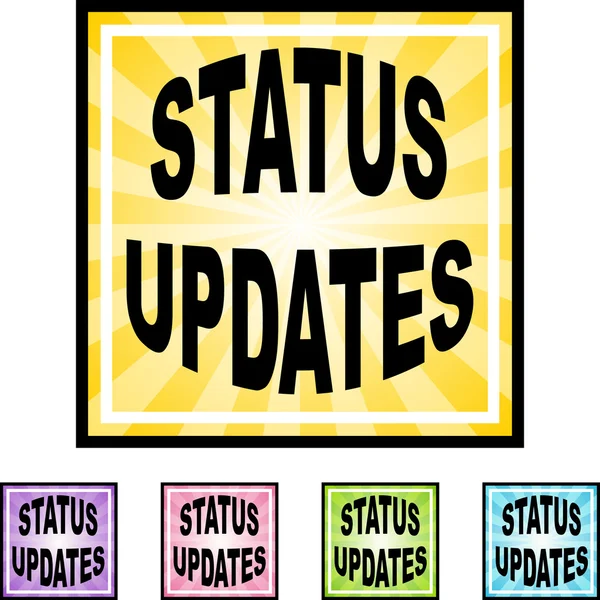 Status Updates web button — Stock Vector