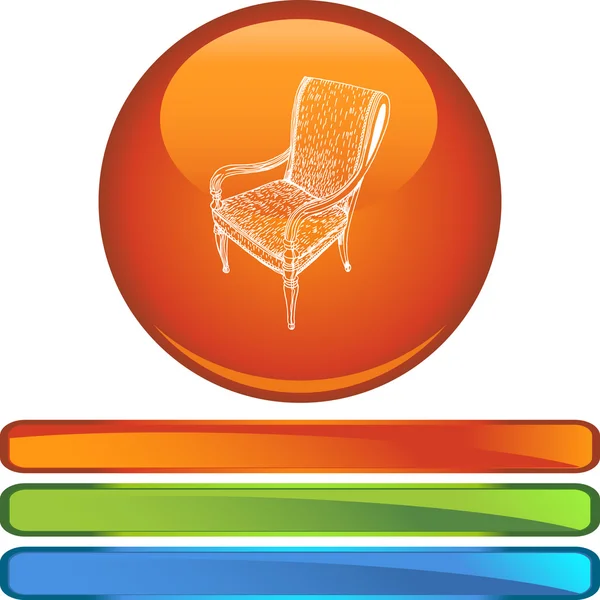 Bouton web chaise — Image vectorielle