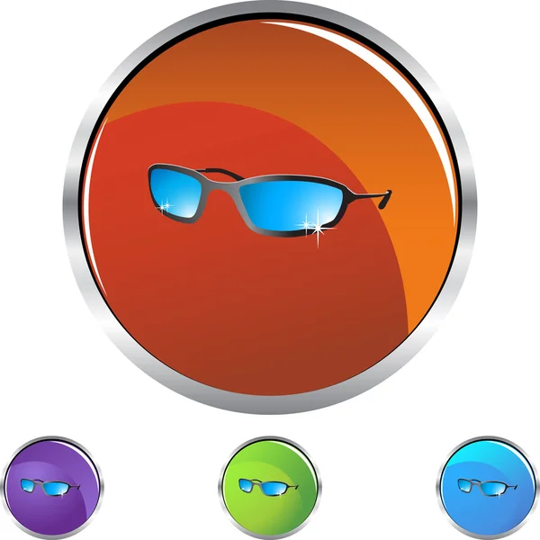 Сонцезахисні окуляри web кнопки — стоковий вектор