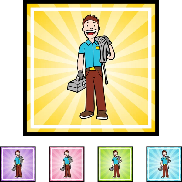 Cable Guy web pictogram — Stockvector