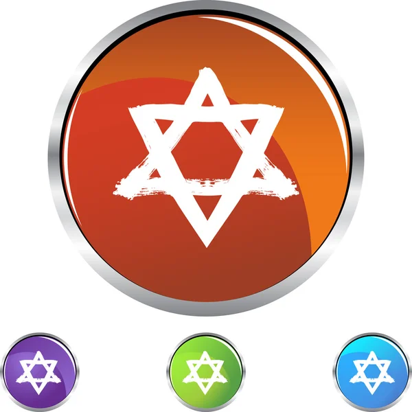 Jewish Star web icon — Stock Vector