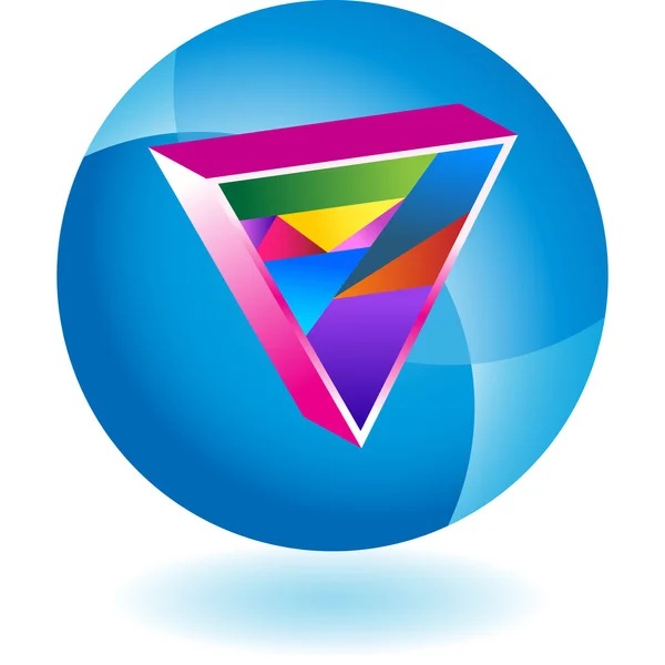 Gay Triangle icon button — Stock Vector