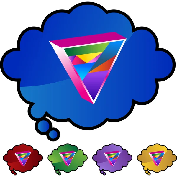 Gay Triangle icon button — Stock Vector