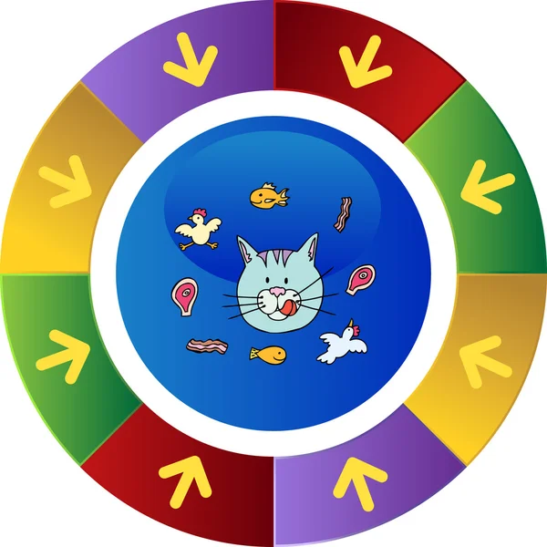 Kat hunkeren naar web pictogram — Stockvector