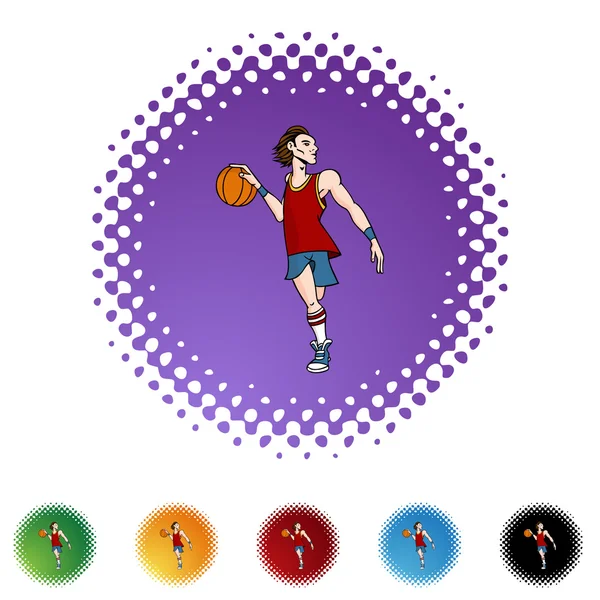 Basketball Player icon — Stock Vector