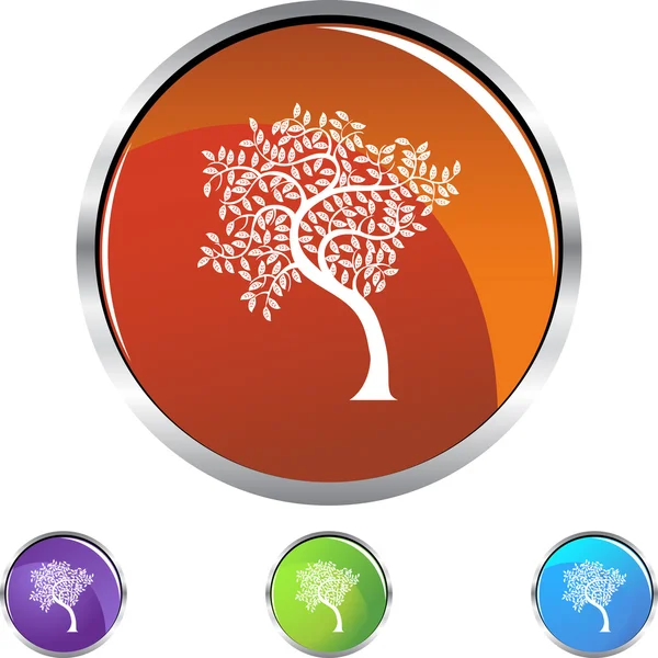 Liść drzewa ikonę — Wektor stockowy